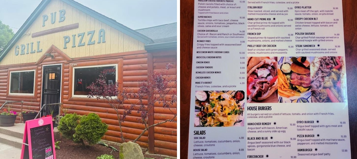 Dellwood Pavilion Menu